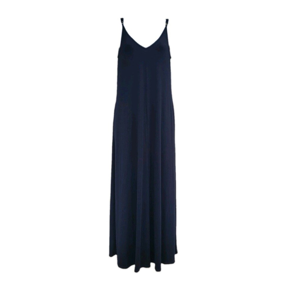 Skivys Femme Black Maxi Dress Sz M Built In Bra Lounge Wear